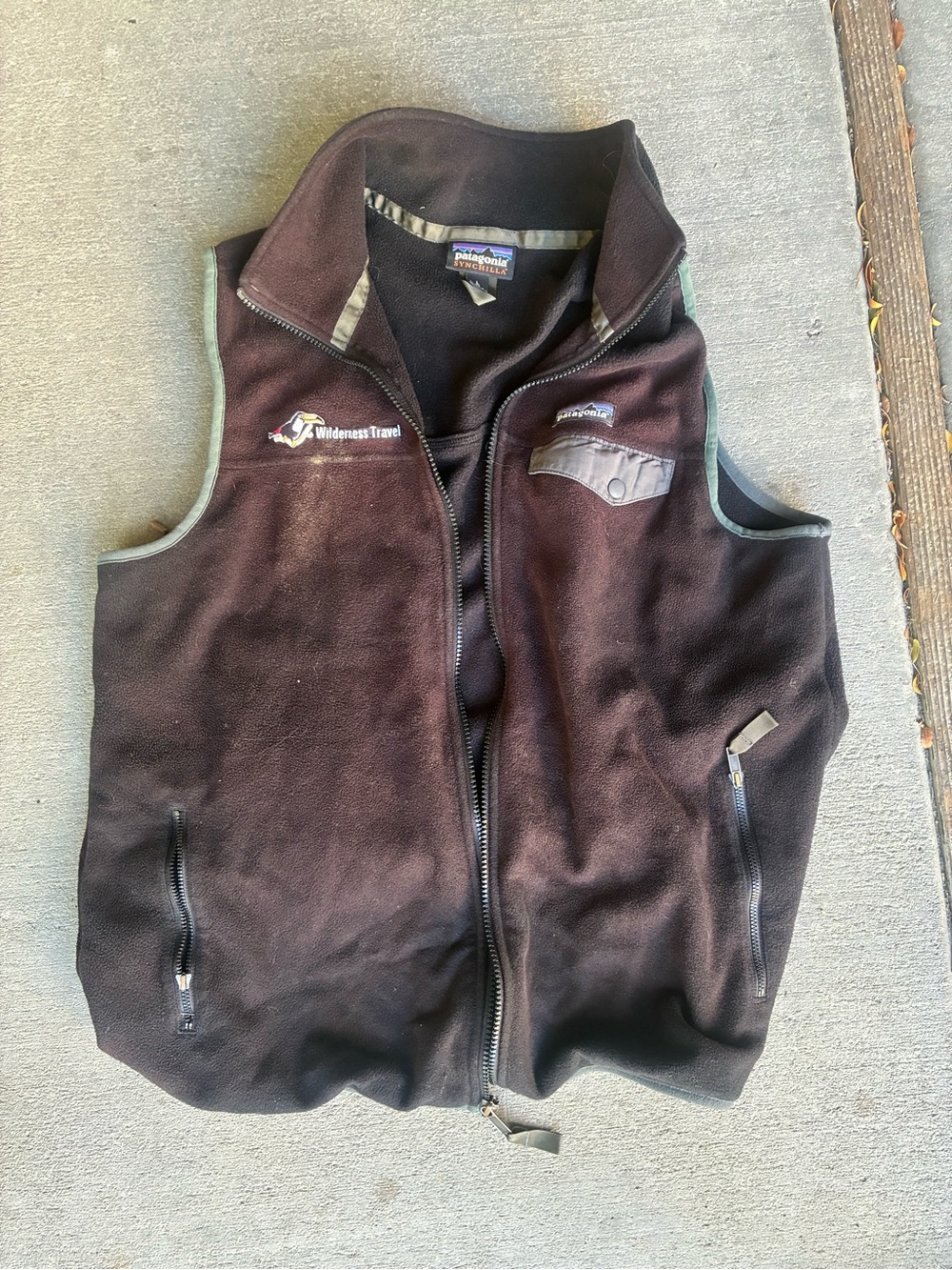 Patagonia Black Fleece Vest with Zip Pockets